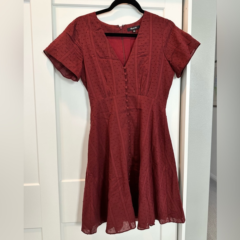 Beautiful maroon dress.